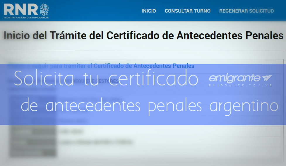 Solicitud de Certificado de Antecedentes Penales en Argentina