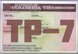 Visa colombiana TP-7