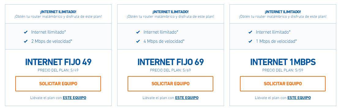 Planes de Internet Entel Perú 2018